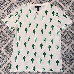 Cacti Print White Tee